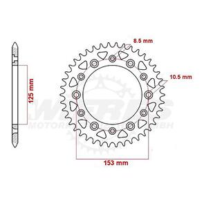 MTX SPKT REAR OE STEEL 210 / 301 40T #520