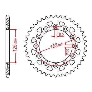 MTX SPKT REAR OE STEEL 210 / 301 50T #520