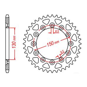 MTX SPKT REAR OE STEEL 245/2 42T #520