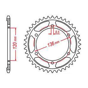 MTX SPKT REAR OE STEEL 1847 48T #428