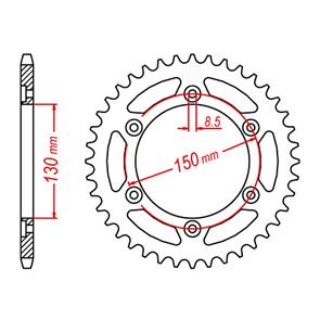 MTX SPKT REAR OE STEEL 1244 52T #428