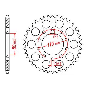 MTX SPKT REAR OE STEEL 1332 40T #525