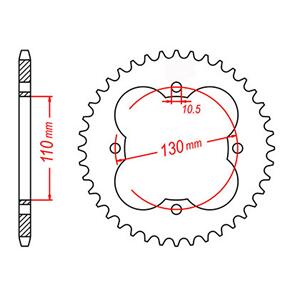 MTX SPKT REAR OE STEEL 1355 50T #428