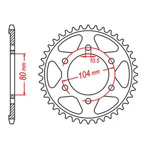 MTX SPKT REAR OE STEEL 1489 39T #525