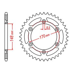 MTX SPKT REAR OE STEEL 828 41T #525