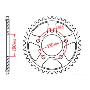 MTX SPKT REAR OE STEEL 702 42T #525