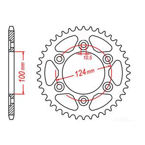 MTX SPKT REAR OE STEEL 745 38T #525