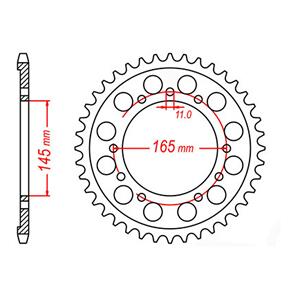 MTX SPKT REAR OE STEEL 1311 45T #525