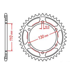 MTX SPKT REAR OE STEEL 1876 43T #525