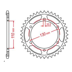 MTX SPKT REAR OE STEEL 1876 46T #525