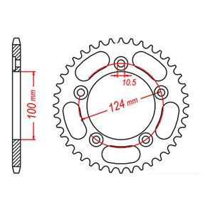 MTX SPKT REAR OE STEEL 744 36T #525