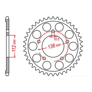 MTX SPKT REAR OE STEEL 1871 48T #530