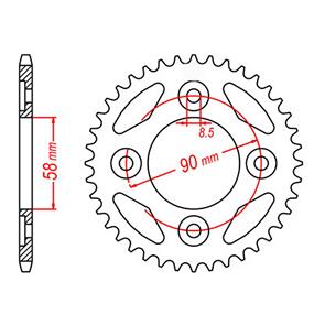 MTX SPKT REAR OE STEEL 212 37T #420