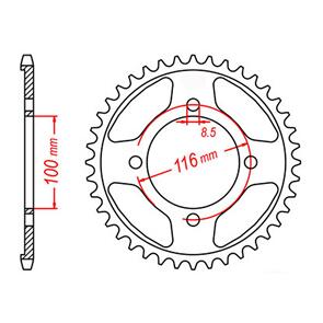 MTX SPKT REAR OE STEEL 462 50T #428