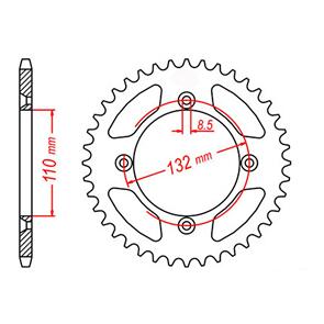 MTX SPKT REAR OE STEEL 895 46T #428