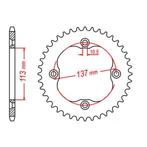 MTX SPKT REAR OE STEEL 1760 36T #520