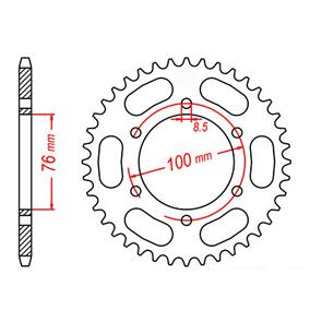 MTX SPKT REAR OE STEEL 1844 48T #428