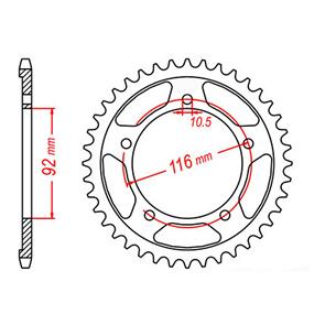 MTX SPKT REAR OE STEEL 1493 41T #530