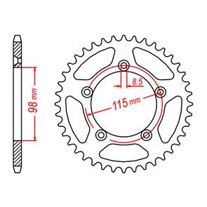 MTX SPKT REAR OE STEEL 894 48T #420