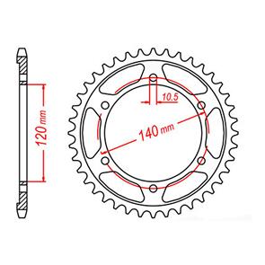 MTX SPKT REAR OE STEEL 1490 40T #520