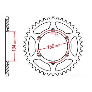 MTX SPKT REAR OE STEEL 460 46T #520