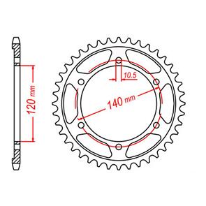 MTX SPKT REAR OE STEEL 499 38T #530