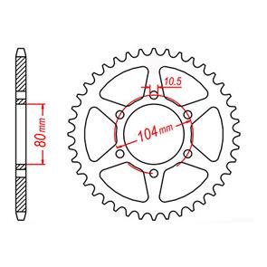 MTX SPKT REAR OE STEEL 501 41T #630