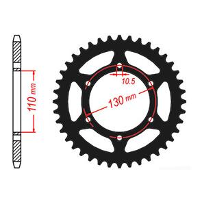 MTX SPKT REAR ALLOY MTX ZERO BLK 486 43T #520