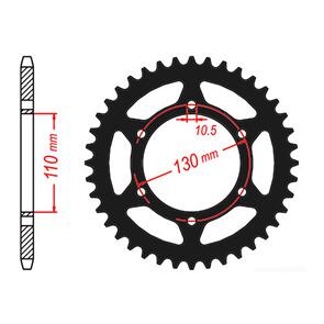 MTX SPKT REAR ALLOY MTX ZERO BLK 486 45T #520