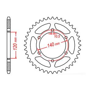 MTX SPKT REAR OE STEEL 498 39T #525