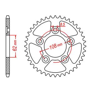 MTX SPKT REAR OE STEEL 701 39T #520