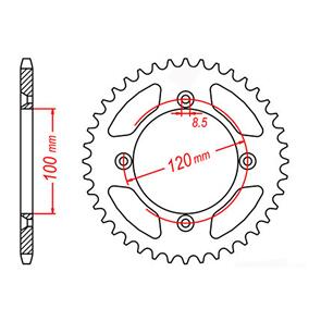 MTX SPKT REAR OE STEEL 798 46T #428