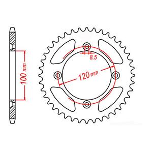 MTX SPKT REAR OE STEEL 798 47T #428