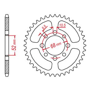 MTX SPKT REAR OE STEEL 801 34T #420