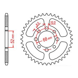 MTX SPKT REAR OE STEEL 801 37T #420