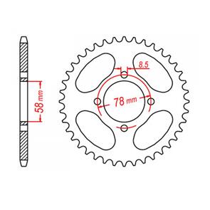 MTX SPKT REAR OE STEEL 810 42T #428