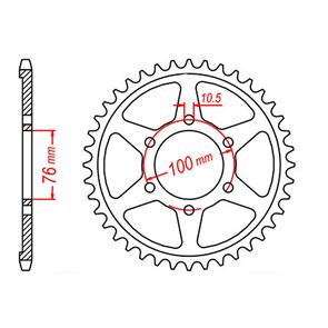 MTX SPKT REAR OE STEEL 816 45T #530