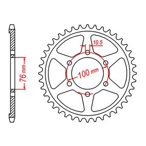 MTX SPKT REAR OE STEEL 816 47T #530