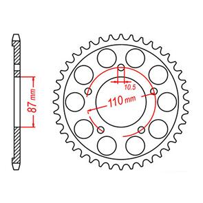 MTX SPKT REAR OE STEEL 807 44T #525