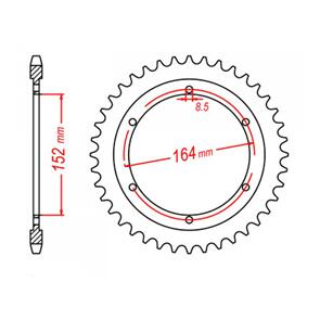 MTX SPKT REAR OE STEEL 841 46T #530