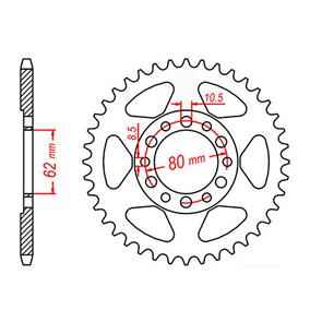 MTX SPKT REAR OE STEEL 1842 48T #428