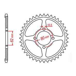 MTX SPKT REAR OE STEEL 1843 54T #428