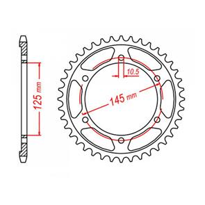 MTX SPKT REAR OE STEEL 865 45T #530