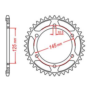 MTX SPKT REAR OE STEEL 867 42T #525