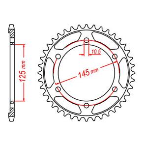 MTX SPKT REAR OE STEEL 867 43T #525