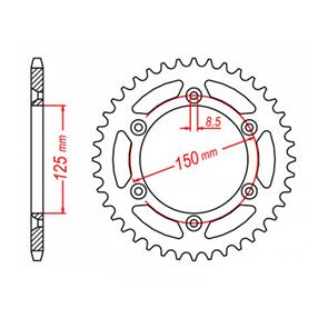 MTX SPKT REAR OE STEEL 897 52T #520