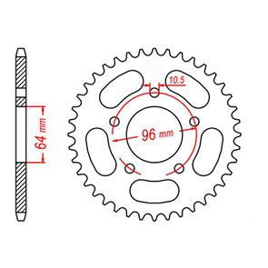 MTX PARTS SPRKHA55 SPKT REAR OE STEEL 50T #520
