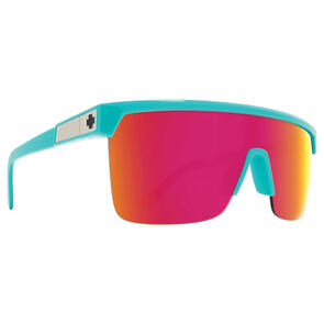 SPY OPTIC SUNGLASS FLYNN 5050 - TEAL HD PLUS GREY GREEN W/ PINK SPECTRA