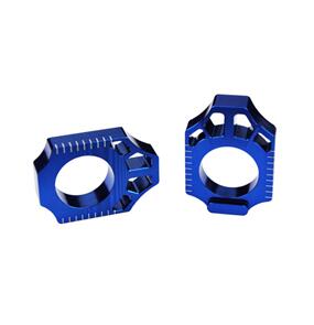 SCAR AXLE BLOCKS SHERCO 125-250-350-450 SE-R SEF-R 2008-22 BLU