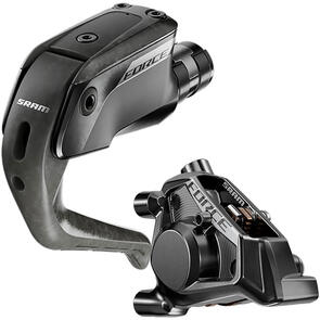 SRAM DISC BRAKE FORCE E1 AERO, STEALTH-A-MAJIG CONNECTED, REAR CALIPER, BRAKE LEVER, FLAT MOUNT 20MM OFFSET, 2000MM HOSE (INCLUDING PISTON MASSAGE SPACER, ROTOR SOLD SEPARATELY)